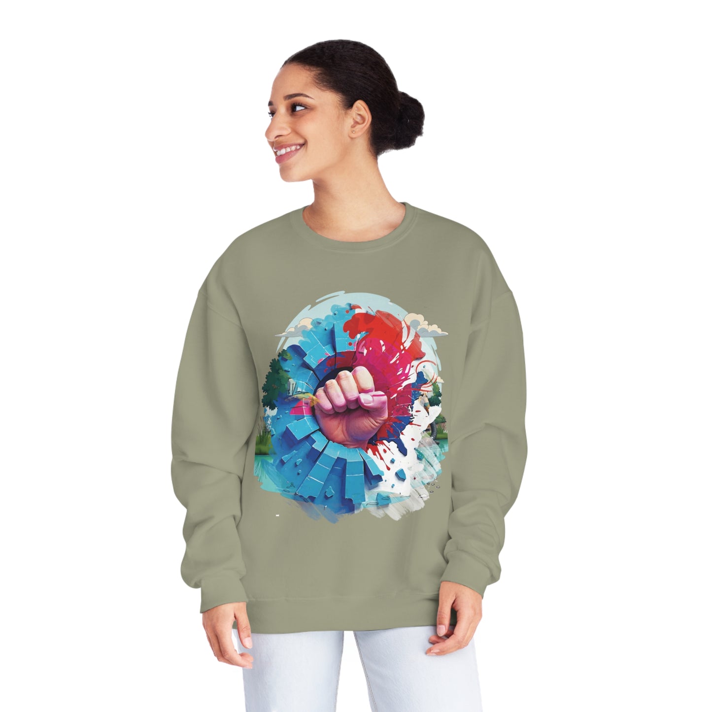Blue Wall - Red Wave Sweatshirt