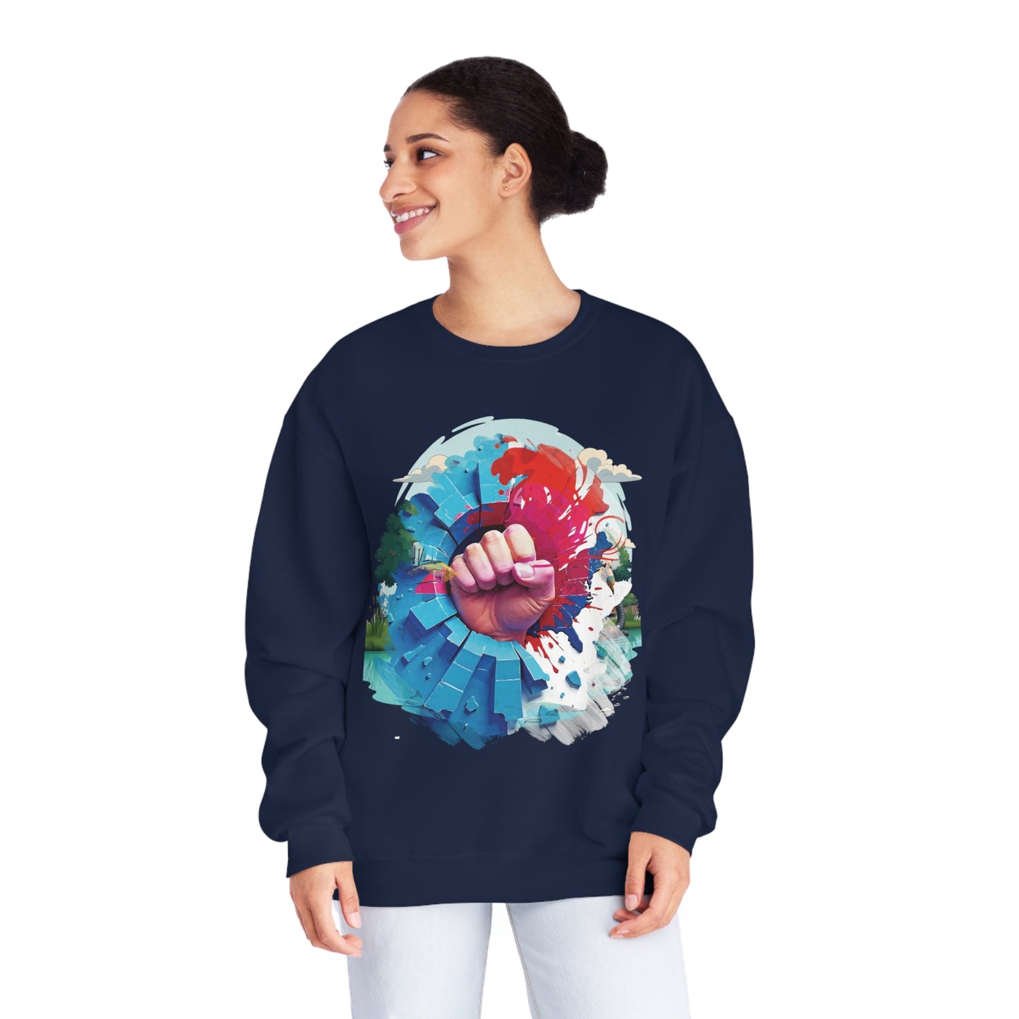 Blue Wall - Red Wave Sweatshirt