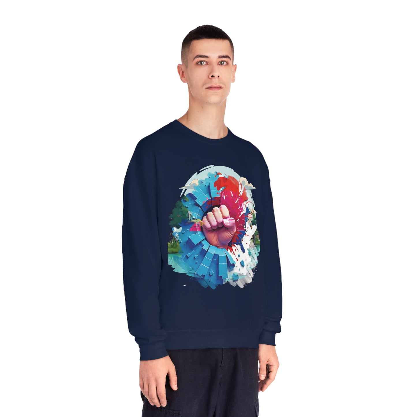 Blue Wall - Red Wave Sweatshirt