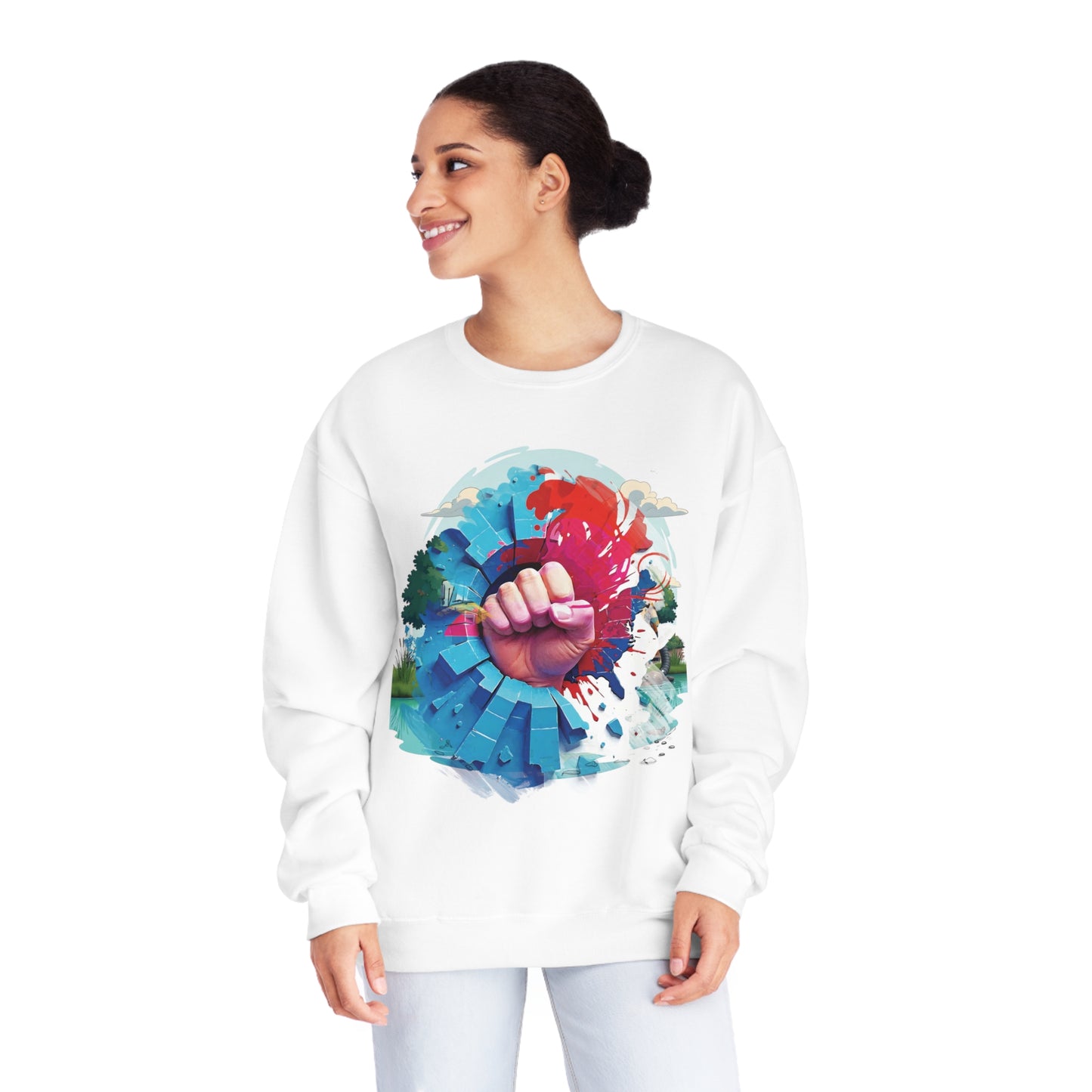 Blue Wall - Red Wave Sweatshirt