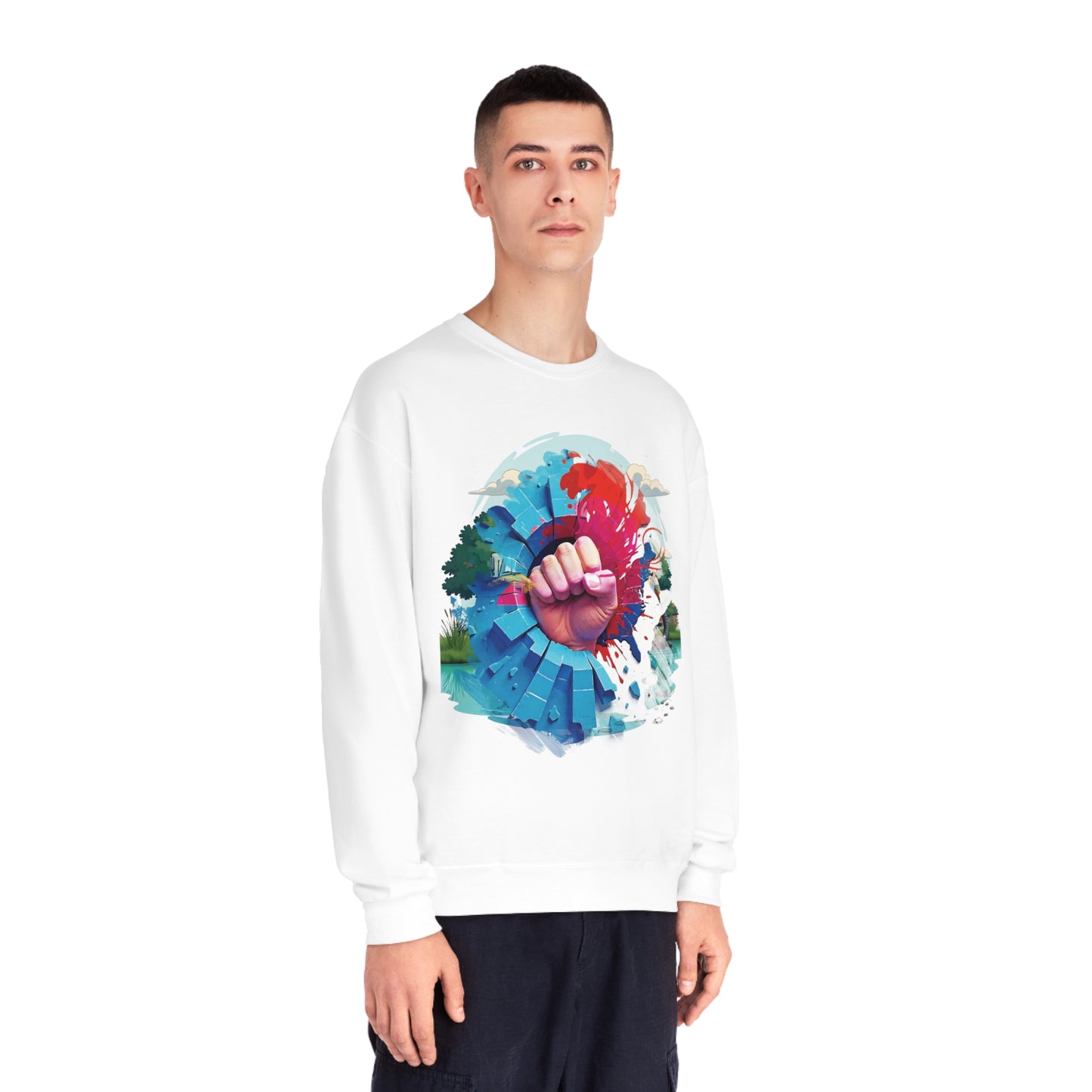 Blue Wall - Red Wave Sweatshirt